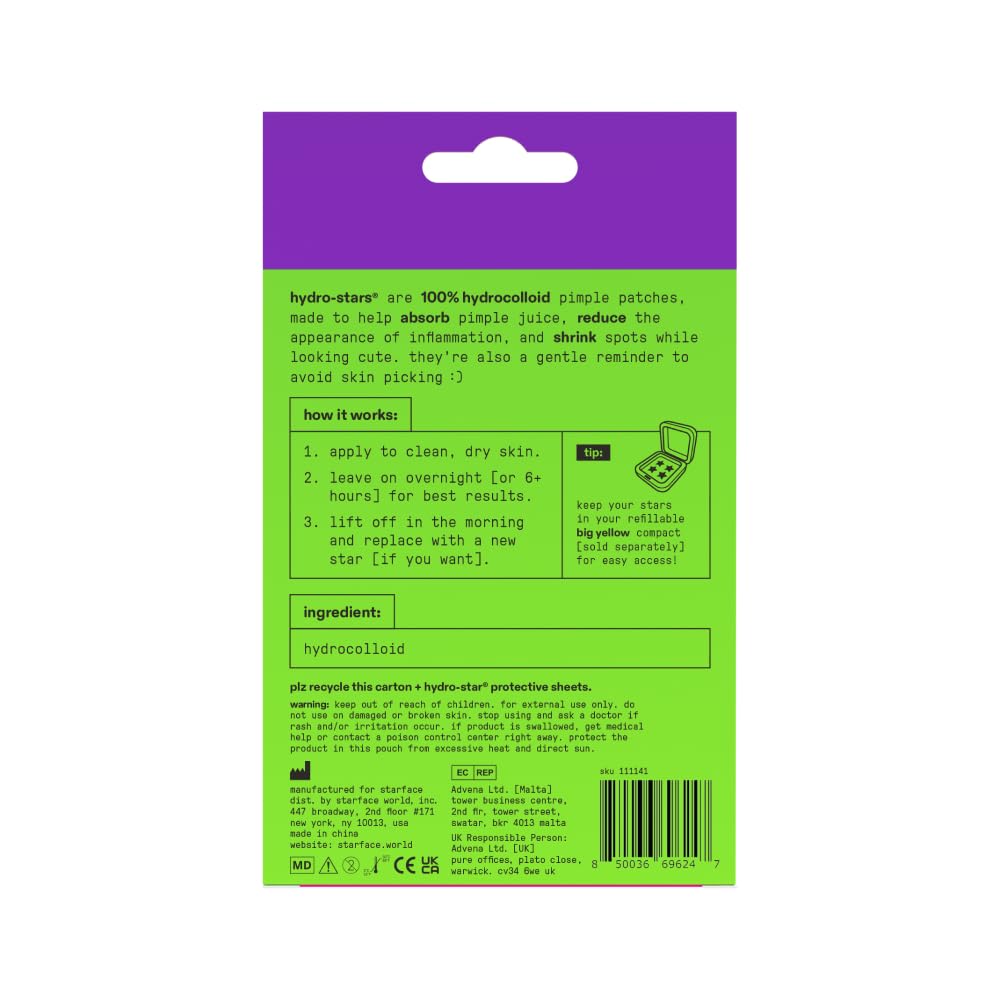 Starface Micro-Cloud, Hydrocolloid Microdart Patches for Early Stage Spots, Pimple Patches with Salicylic Acid and Niacinamide (12 count)