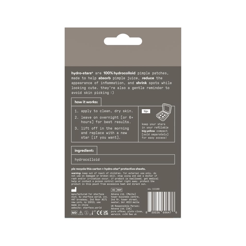 Starface Micro-Cloud, Hydrocolloid Microdart Patches for Early Stage Spots, Pimple Patches with Salicylic Acid and Niacinamide (12 count)