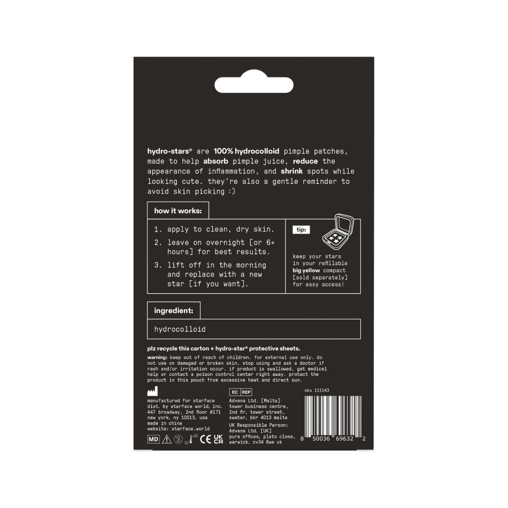 Starface Micro-Cloud, Hydrocolloid Microdart Patches for Early Stage Spots, Pimple Patches with Salicylic Acid and Niacinamide (12 count)
